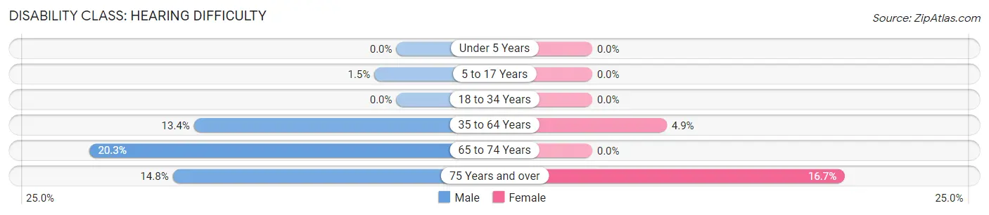 Disability in New Beaver borough: <span>Hearing Difficulty</span>
