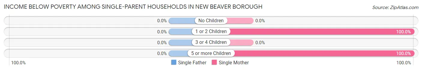 Income Below Poverty Among Single-Parent Households in New Beaver borough