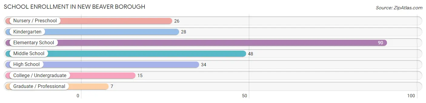School Enrollment in New Beaver borough