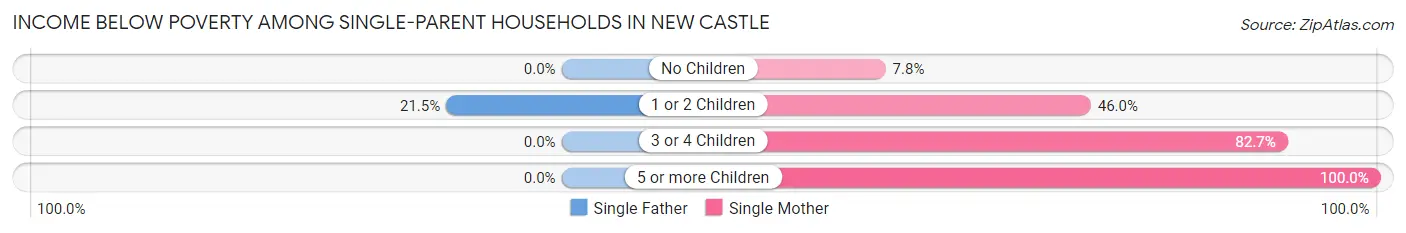 Income Below Poverty Among Single-Parent Households in New Castle