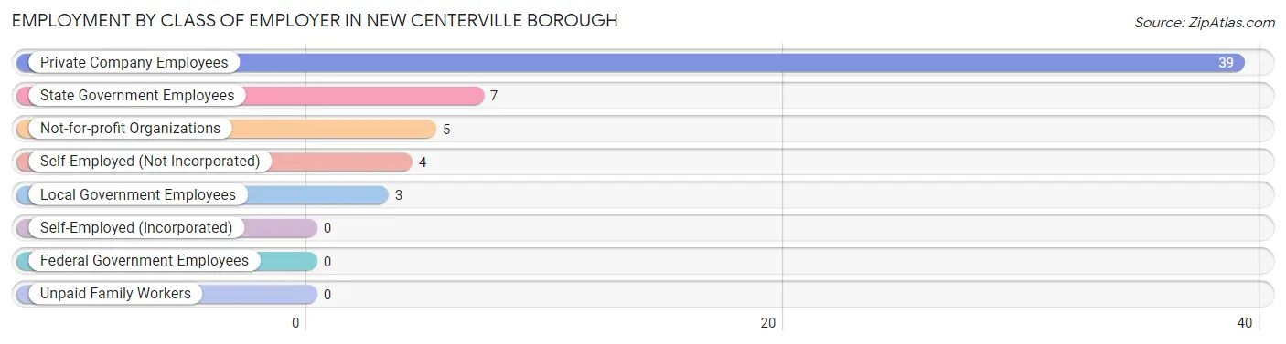 Employment by Class of Employer in New Centerville borough