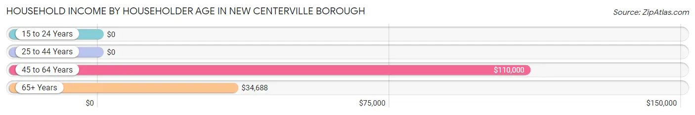 Household Income by Householder Age in New Centerville borough