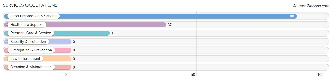 Services Occupations in New Columbia