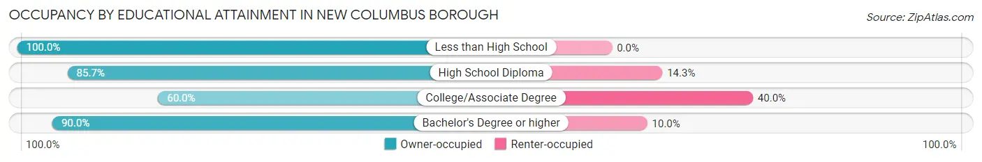 Occupancy by Educational Attainment in New Columbus borough