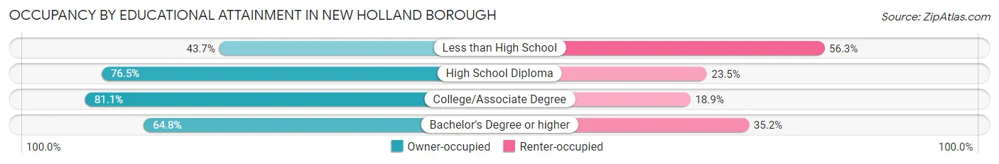 Occupancy by Educational Attainment in New Holland borough