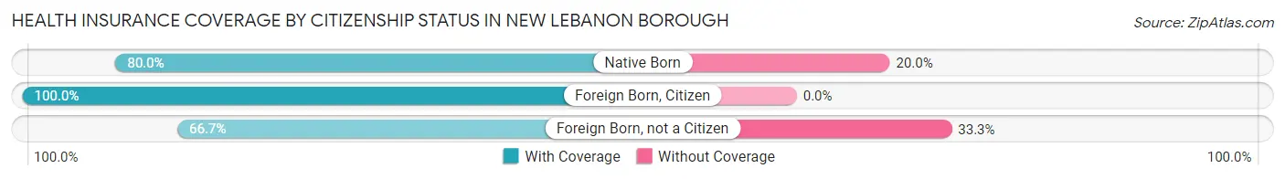 Health Insurance Coverage by Citizenship Status in New Lebanon borough