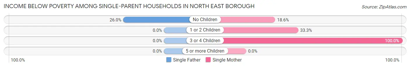 Income Below Poverty Among Single-Parent Households in North East borough