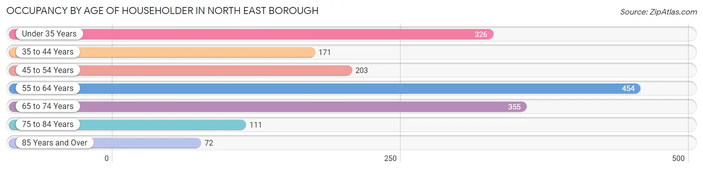 Occupancy by Age of Householder in North East borough