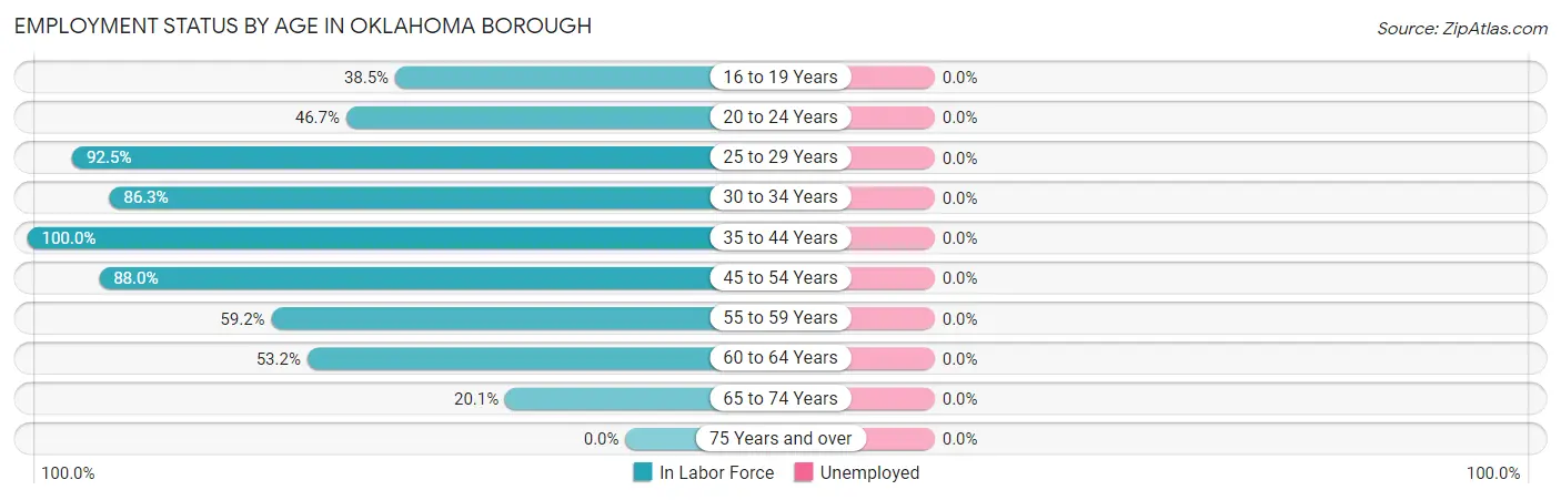 Employment Status by Age in Oklahoma borough