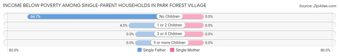 Income Below Poverty Among Single-Parent Households in Park Forest Village