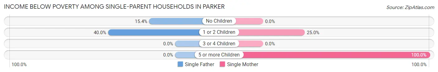 Income Below Poverty Among Single-Parent Households in Parker