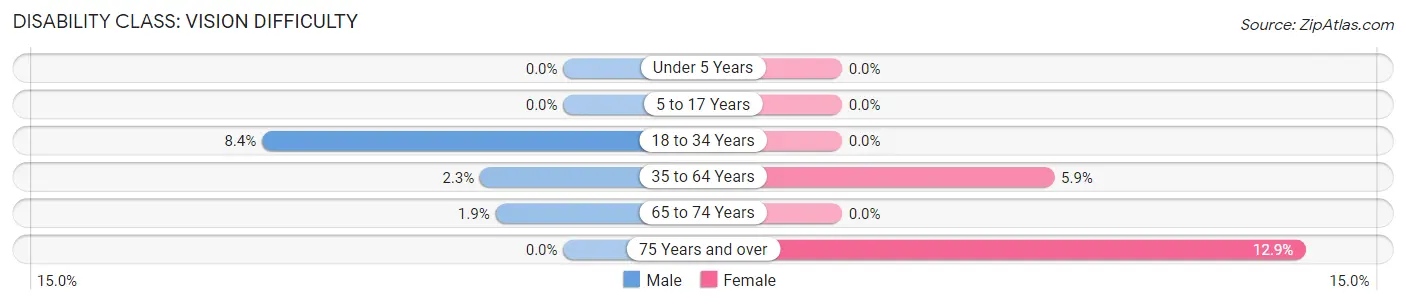 Disability in Point Marion borough: <span>Vision Difficulty</span>