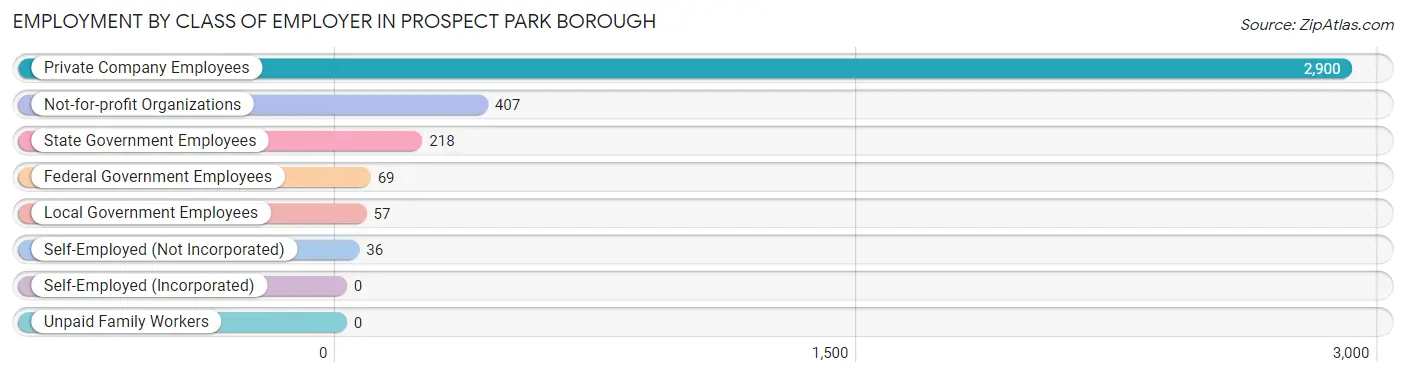 Employment by Class of Employer in Prospect Park borough