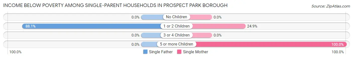 Income Below Poverty Among Single-Parent Households in Prospect Park borough