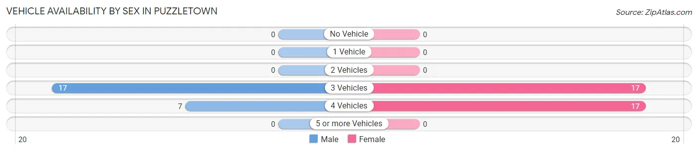 Vehicle Availability by Sex in Puzzletown