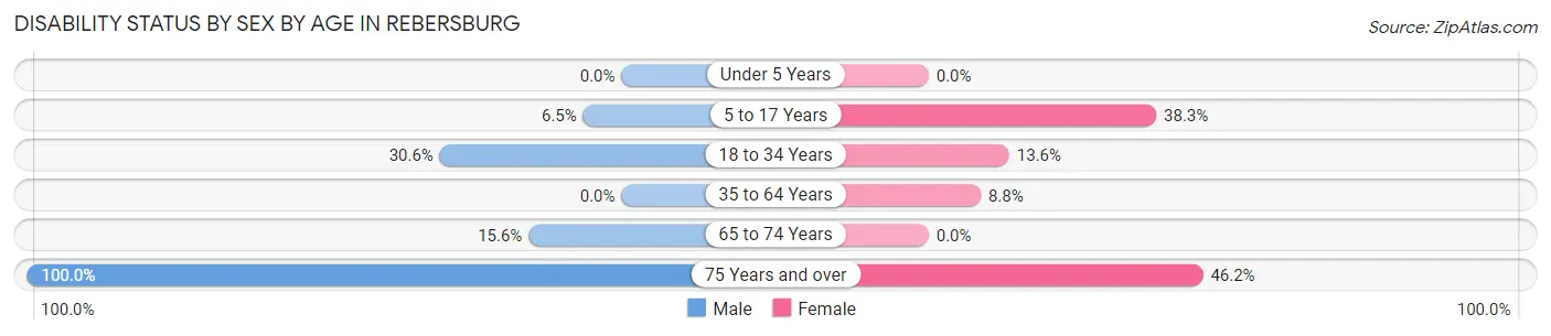 Disability Status by Sex by Age in Rebersburg