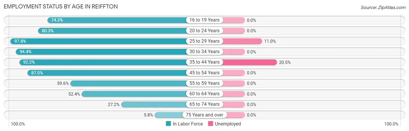 Employment Status by Age in Reiffton