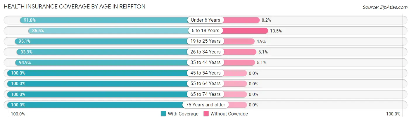 Health Insurance Coverage by Age in Reiffton