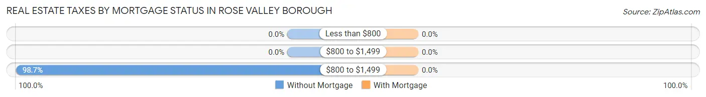 Real Estate Taxes by Mortgage Status in Rose Valley borough