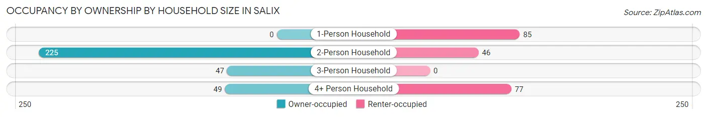 Occupancy by Ownership by Household Size in Salix