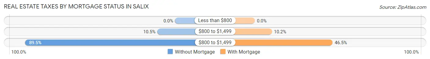 Real Estate Taxes by Mortgage Status in Salix