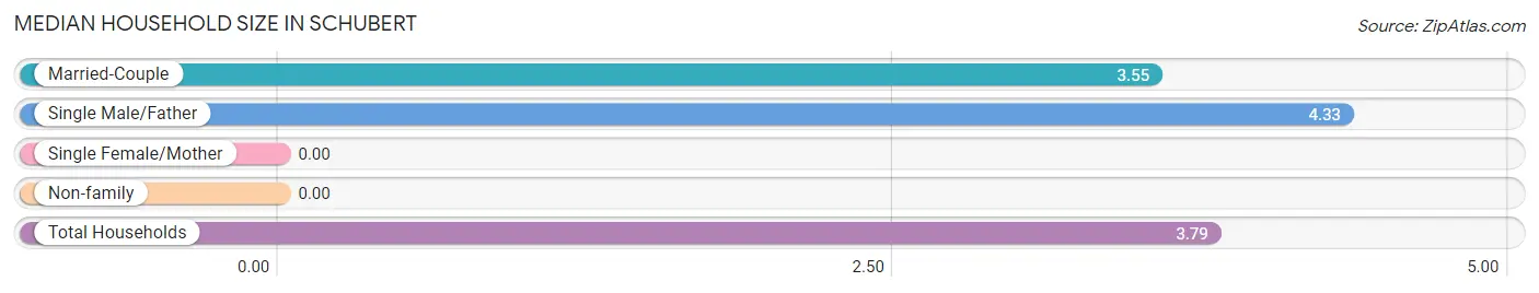 Median Household Size in Schubert