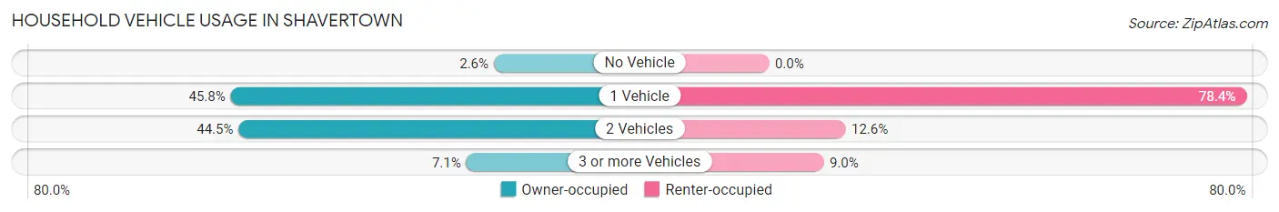 Household Vehicle Usage in Shavertown