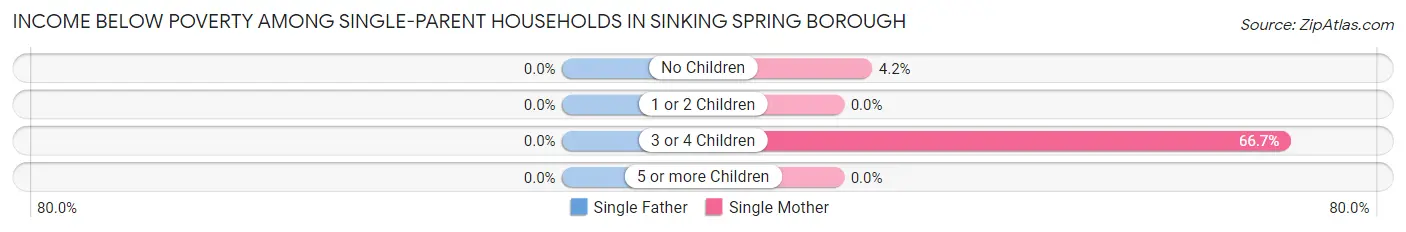 Income Below Poverty Among Single-Parent Households in Sinking Spring borough