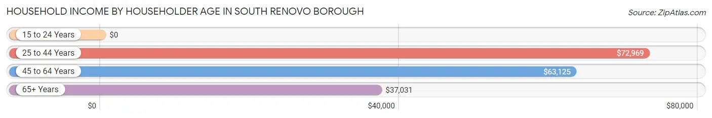 Household Income by Householder Age in South Renovo borough