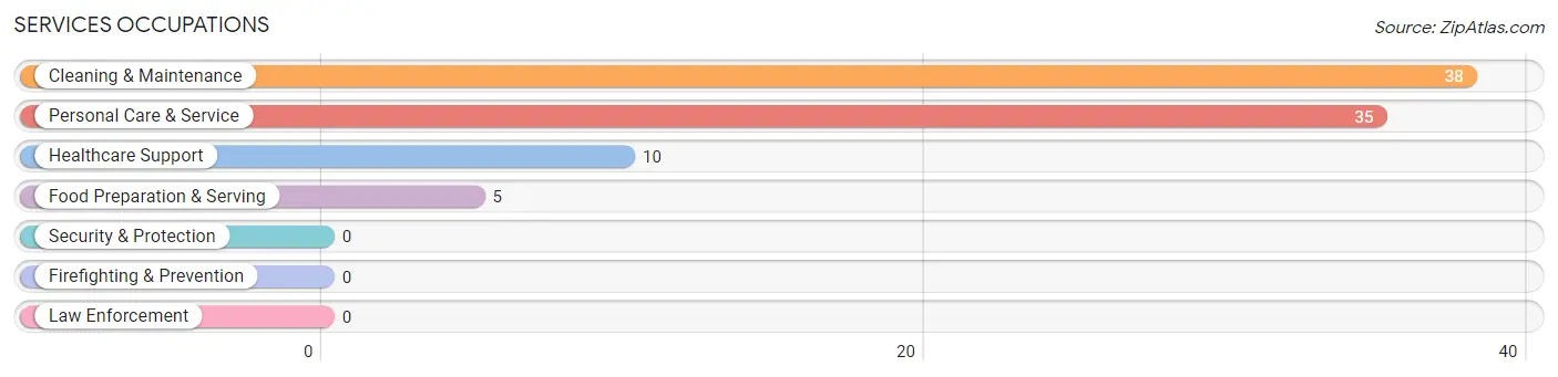 Services Occupations in South Temple