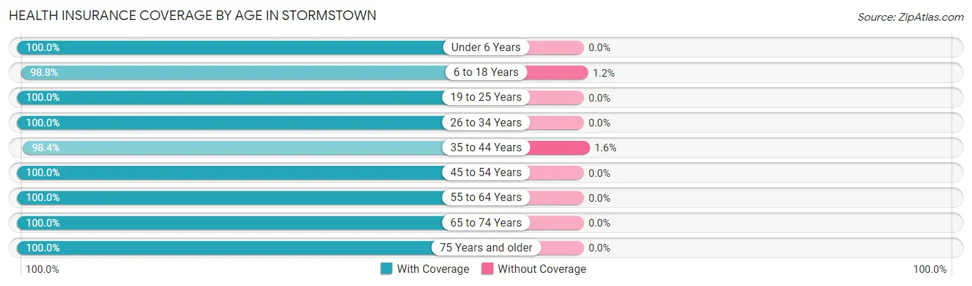 Health Insurance Coverage by Age in Stormstown