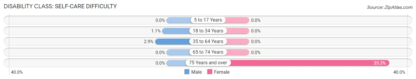 Disability in Stowe: <span>Self-Care Difficulty</span>