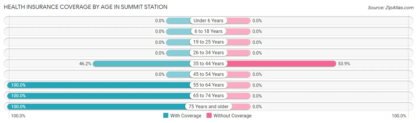 Health Insurance Coverage by Age in Summit Station