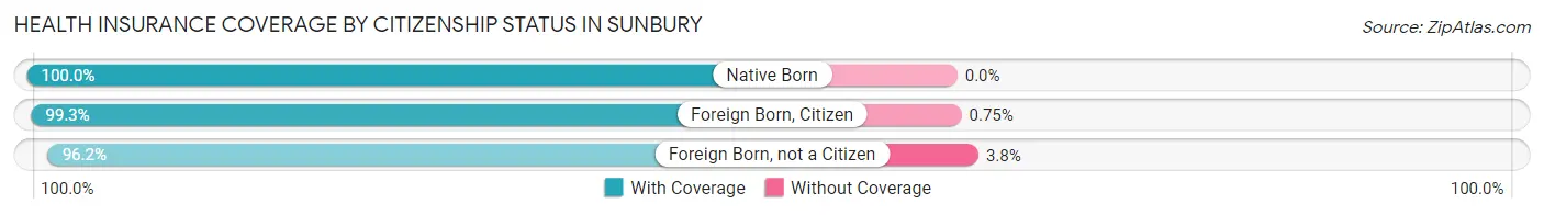 Health Insurance Coverage by Citizenship Status in Sunbury