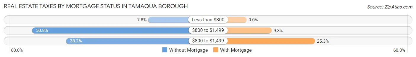 Real Estate Taxes by Mortgage Status in Tamaqua borough