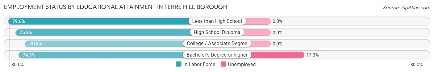 Employment Status by Educational Attainment in Terre Hill borough