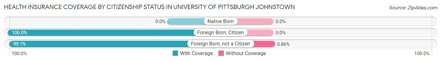 Health Insurance Coverage by Citizenship Status in University of Pittsburgh Johnstown