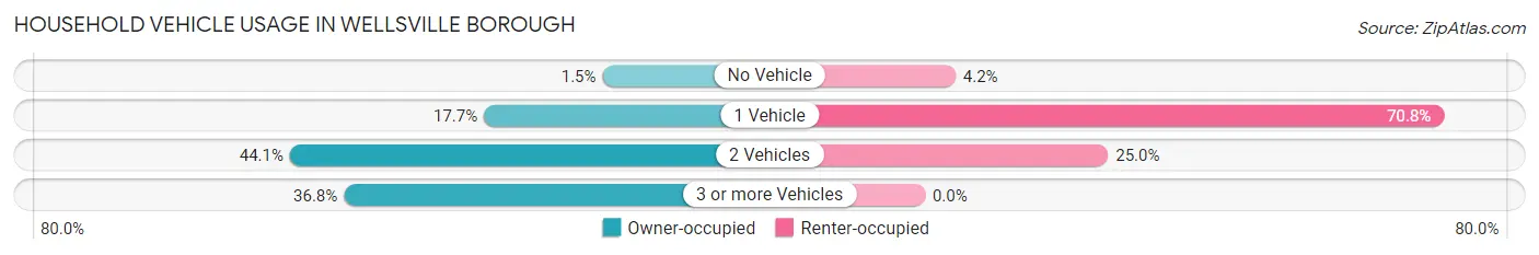 Household Vehicle Usage in Wellsville borough
