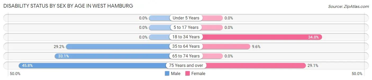 Disability Status by Sex by Age in West Hamburg