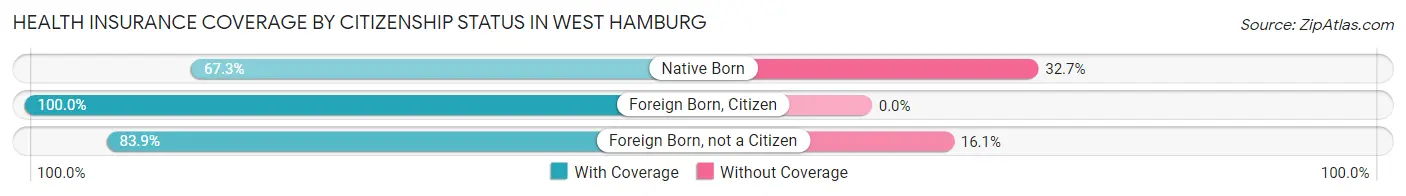 Health Insurance Coverage by Citizenship Status in West Hamburg