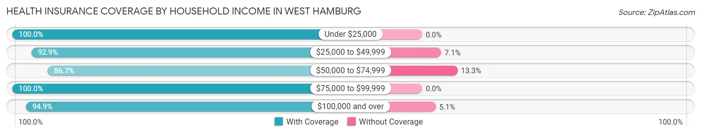 Health Insurance Coverage by Household Income in West Hamburg