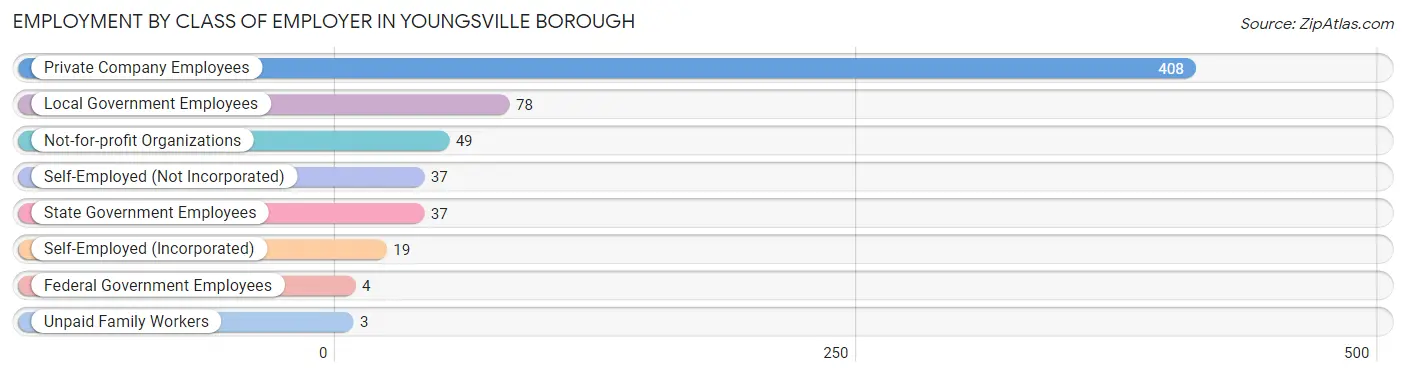 Employment by Class of Employer in Youngsville borough