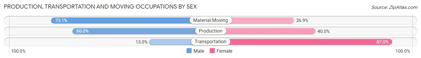 Production, Transportation and Moving Occupations by Sex in Aibonito