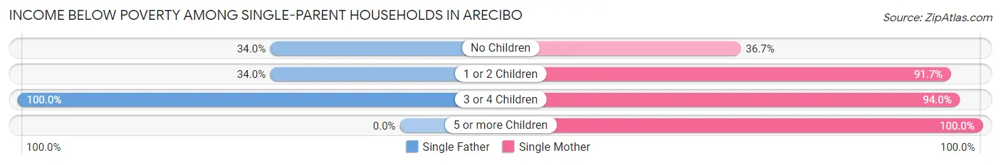 Income Below Poverty Among Single-Parent Households in Arecibo