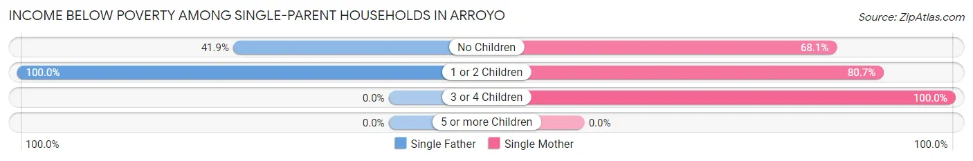 Income Below Poverty Among Single-Parent Households in Arroyo