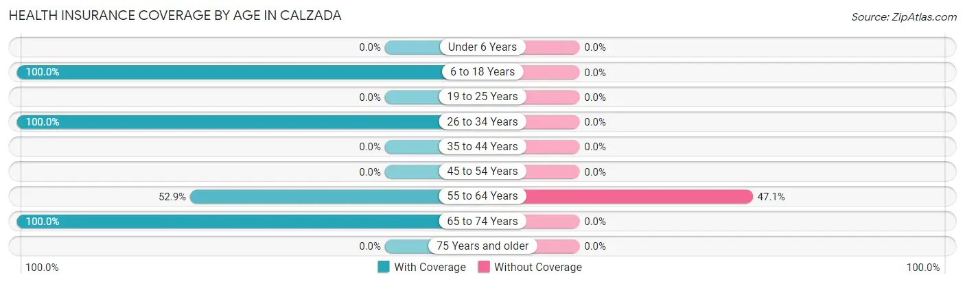 Health Insurance Coverage by Age in Calzada