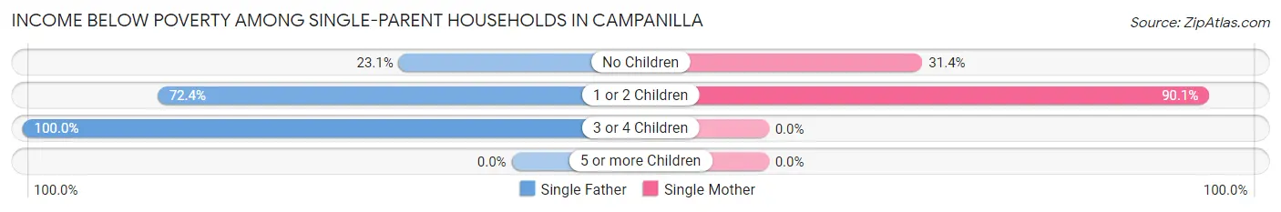 Income Below Poverty Among Single-Parent Households in Campanilla