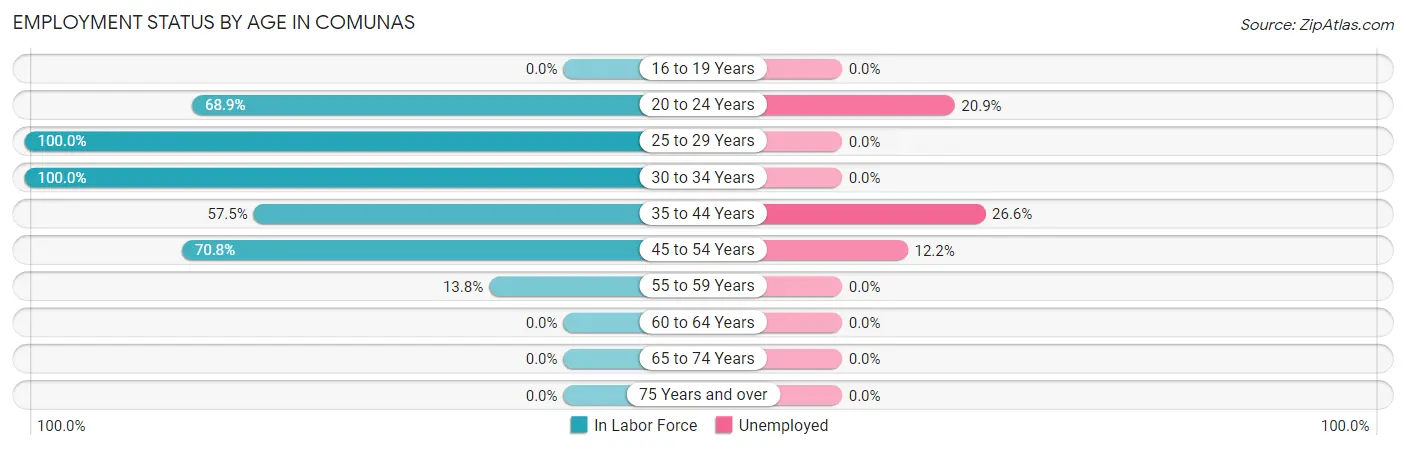 Employment Status by Age in Comunas