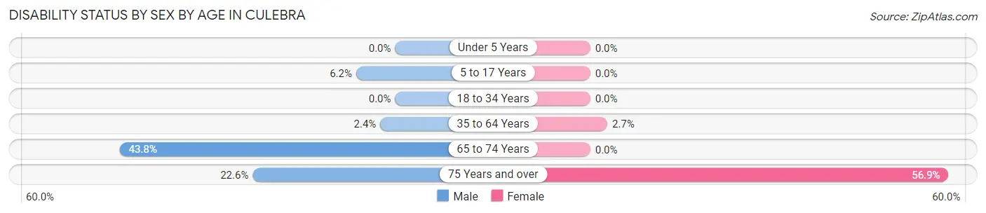 Disability Status by Sex by Age in Culebra