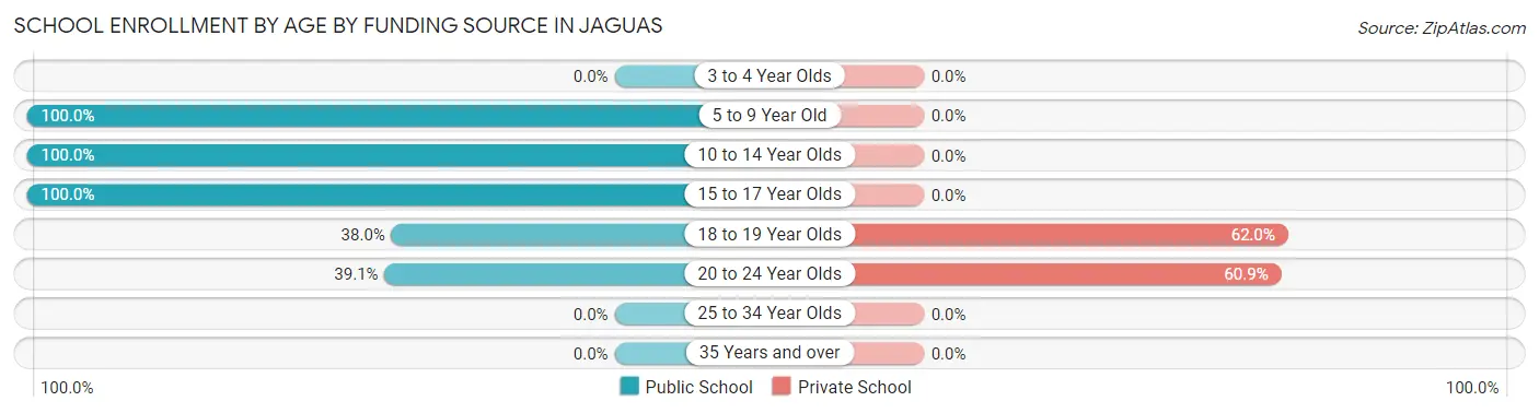 School Enrollment by Age by Funding Source in Jaguas